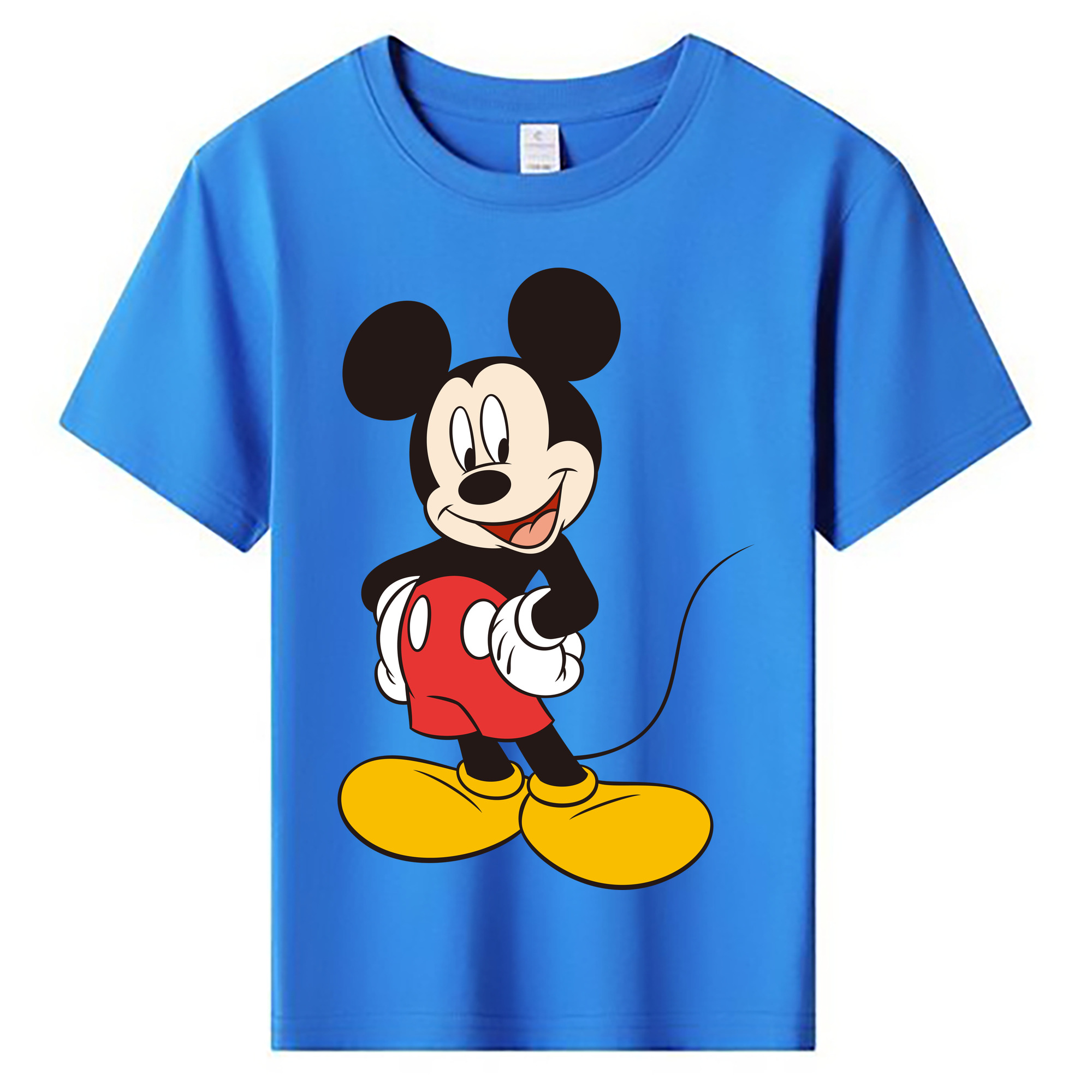 ミッキーマウス Mickey Mouse 綿100％キッズTシャツ（フロントプリント）